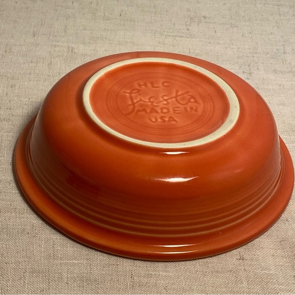 Vintage HLC Fiesta Bowl 6.5 in Soup cereal bowl Homer Laughlin China USA orange - Picture 7 of 16